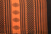 Picture of Orange and Black Block  Printed Malmal Cotton Saree