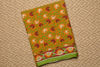 Picture of Yellow and Green Block  Printed Malmal Cotton Saree