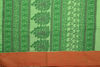 Picture of Green and Red Handloom Cotton Saree