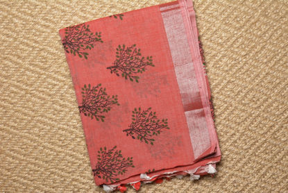 Picture of Red Handloom Soft Cotton Saree