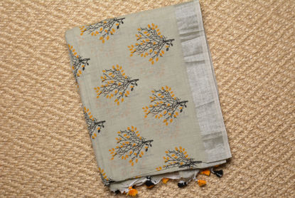 Picture of Sweet Grey Handloom Soft Cotton Saree