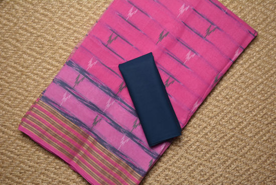 Picture of Pink Bengal Cotton Saree