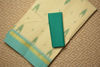 Picture of Cream and Sea Green Bengal Cotton Saree