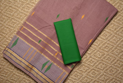 Picture of Onion Pink Bengal Cotton Saree
