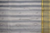 Picture of Grey and White Stripes Bengal Cotton Saree