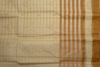 Picture of Cream and Brown Stripes Bengal Cotton Saree