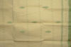 Picture of Ivory White and Cyan Bengal Cotton Saree