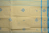 Picture of Ivory White and Blue Bengal Cotton Saree