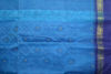 Picture of Blue and Royal Blue Floral Print Bengal Cotton Saree