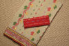 Picture of Nude and Red Bengal Cotton Saree