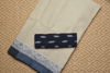 Picture of Sweet Grey and Navy Blue Plain Bengal Cotton Saree