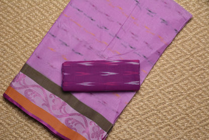 Picture of Lavender and Purple Bengal Cotton Saree