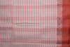 Picture of White and Red Stripes Bengal Cotton Saree with Red border