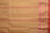 Picture of Nude and Red Stripes Bengal Cotton Saree with Red border