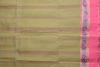 Picture of Nude and Pink Stripes Bengal Cotton Saree with Pink border