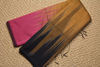 Picture of Black, Pink and Gold Handloom Silk Saree