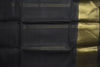 Picture of Black and Gold Plain Cotton Saree
