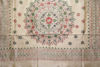 Picture of Ivory White Tussar Silk Saree with Kantha Work