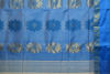 Picture of Ivory White and Blue Tussar Silk Saree
