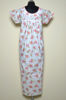Picture of White and Pink Floral Jaipur Cotton Nighty