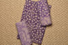 Picture of Lavender and Nude Batik Print Maheshwari Silk Dress Material