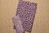 Picture of Lavender and Nude Batik Print Maheshwari Silk Dress Material