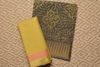 Picture of Grey and Yellow Batik Print Maheshwari Silk Dress Material