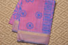 Picture of Blue and Pink Hand Block Print Maheshwari Silk Dress Material