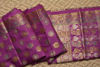 Picture of Purple and Gold Banarasi Katan Silk Dress Material