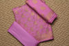 Picture of Pink and Gold Banarasi Katan Silk Dress Material