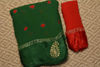 Picture of Green and Red Bandhani Georgette Saree