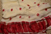 Picture of Ivory White and Red Bandhani Georgette Saree
