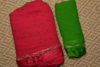 Picture of Pink and Green Bandhani Georgette Saree