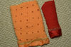 Picture of Melon Orange and Red Bandhani Georgette Saree