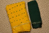 Picture of Yellow and Dark Green Bandhani Georgette Saree