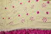 Picture of Ivory White and Pink Bandhani Georgette Saree