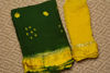 Picture of Green and Yellow Bandhani Georgette Saree