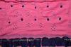 Picture of Pink and Navy Blue Bandhani Georgette Saree