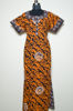 Picture of Mango Yellow and Brown Batik Print Cotton Nighty