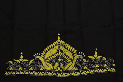 Picture of Black Kantha Embroidery Cotton Blouse