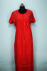 Picture of Red Lucknow Chikankari Lizzy Bizzy Nighty