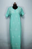 Picture of Sea Blue Lucknow Chikankari Lizzy Bizzy Nighty