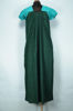 Picture of Dark Green and Sea Green Full Length Floral Design Elastic Cotton Nighty