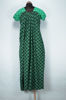 Picture of Dark Green and Sea Green Full Length Polka Dots Elastic Cotton Nighty