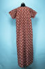 Picture of Brick Red Full Length Printed Cotton Nighty