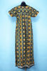 Picture of "Black, Green and Yellow Full Length Printed Cotton Nighty"
