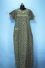 Picture of Olive Green and Black Full Length Printed Cotton Nighty