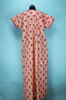 Picture of Beige and Red Full Length Printed Cotton Nighty