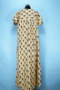 Picture of Nude and Black Full Length Ikat Printed Cotton Nighty