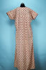 Picture of Nude and Maroon Full Length Printed Cotton Nighty
